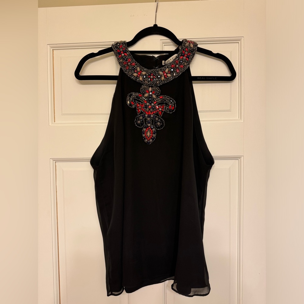 Alice and Olivia Jeweled Halter Top new with tags